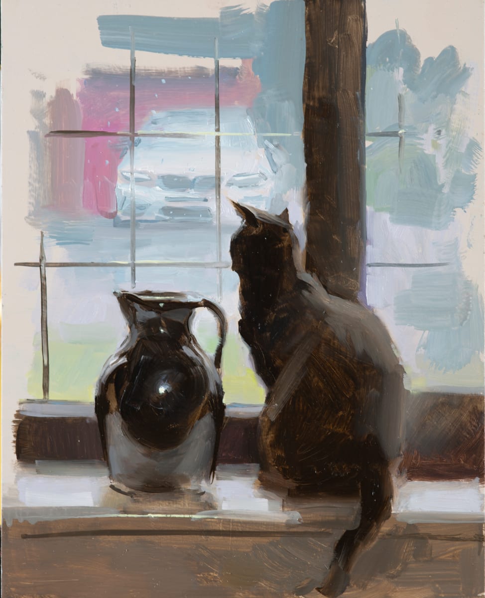 Black Cat, Black Jug, White BMW by Rob Pointon 