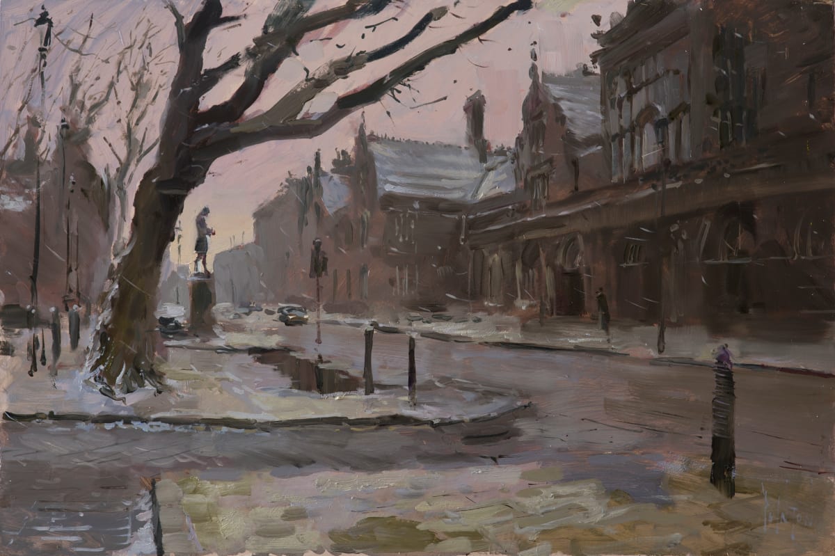 Snow Flurries outside Stoke Station 