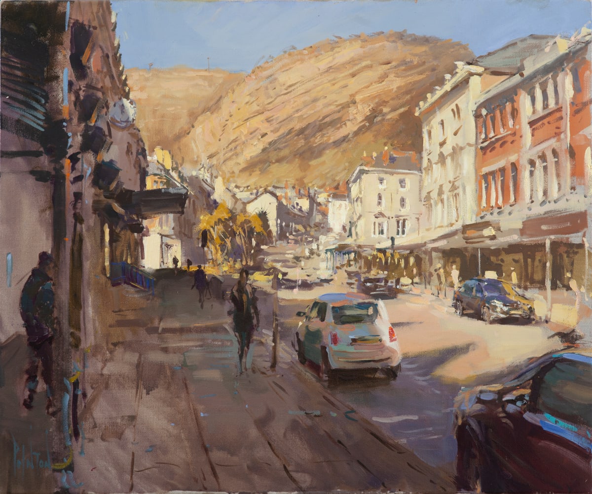 Sunlit Orme from Mostyn Street, Llandudno 