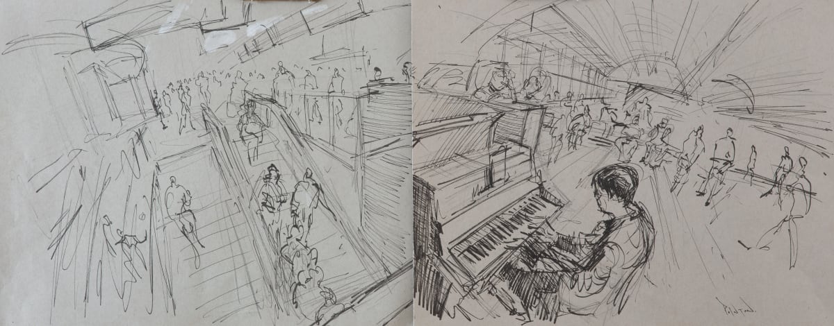 Playing to the Crowd Sketch by Rob Pointon 