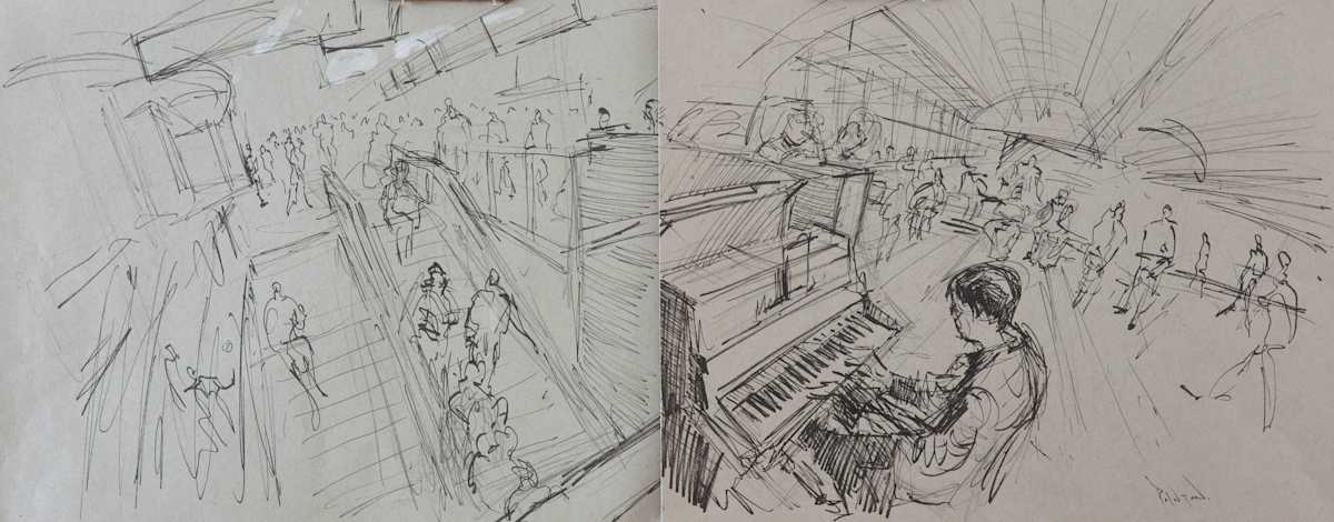 Playing to the Crowd Sketch by Rob Pointon, Image 1.