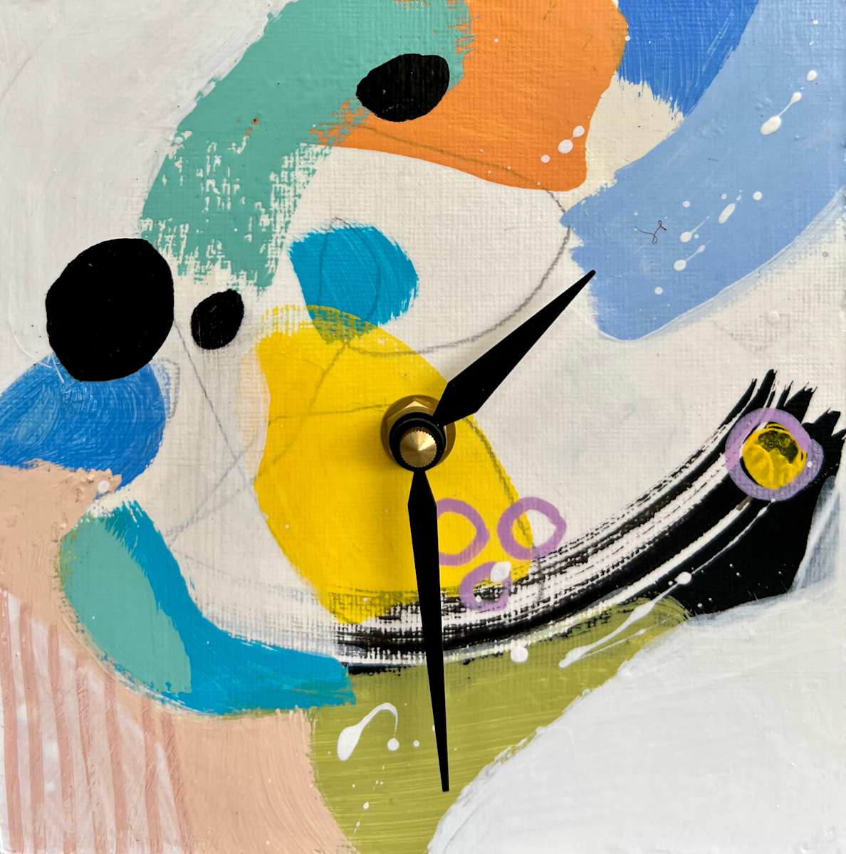 Fun 6x6 inch Clock by Rene Griffith, Image 2.
