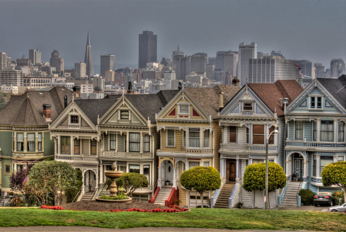 San Francisco Postcard Row by Rene Griffith 