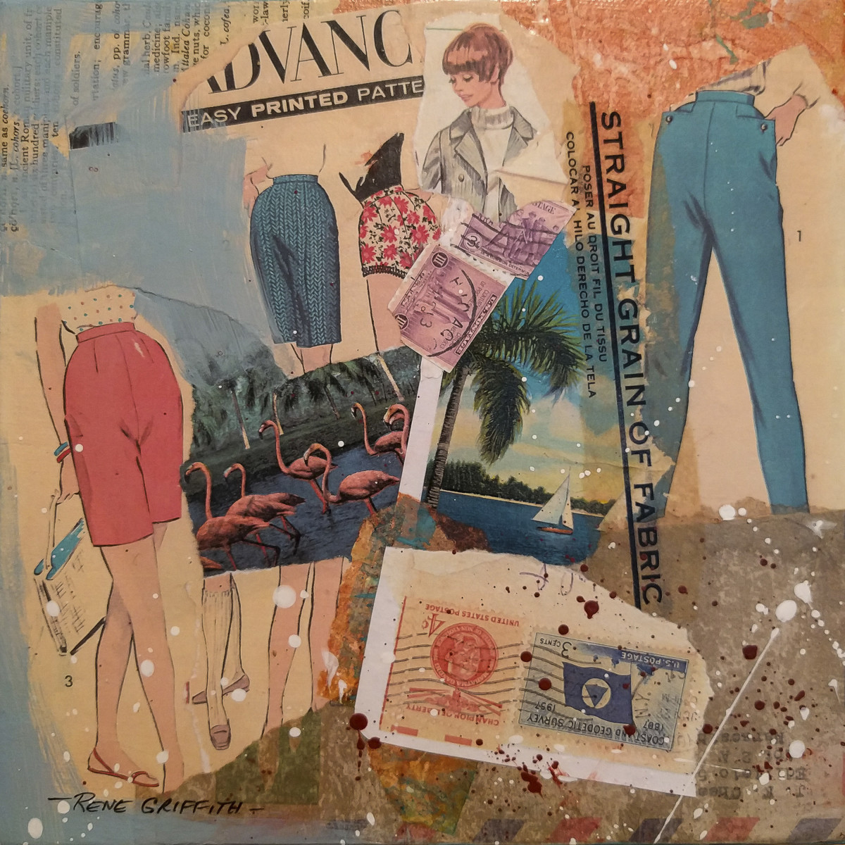 Straight Grain of Fabric by Rene Griffith 