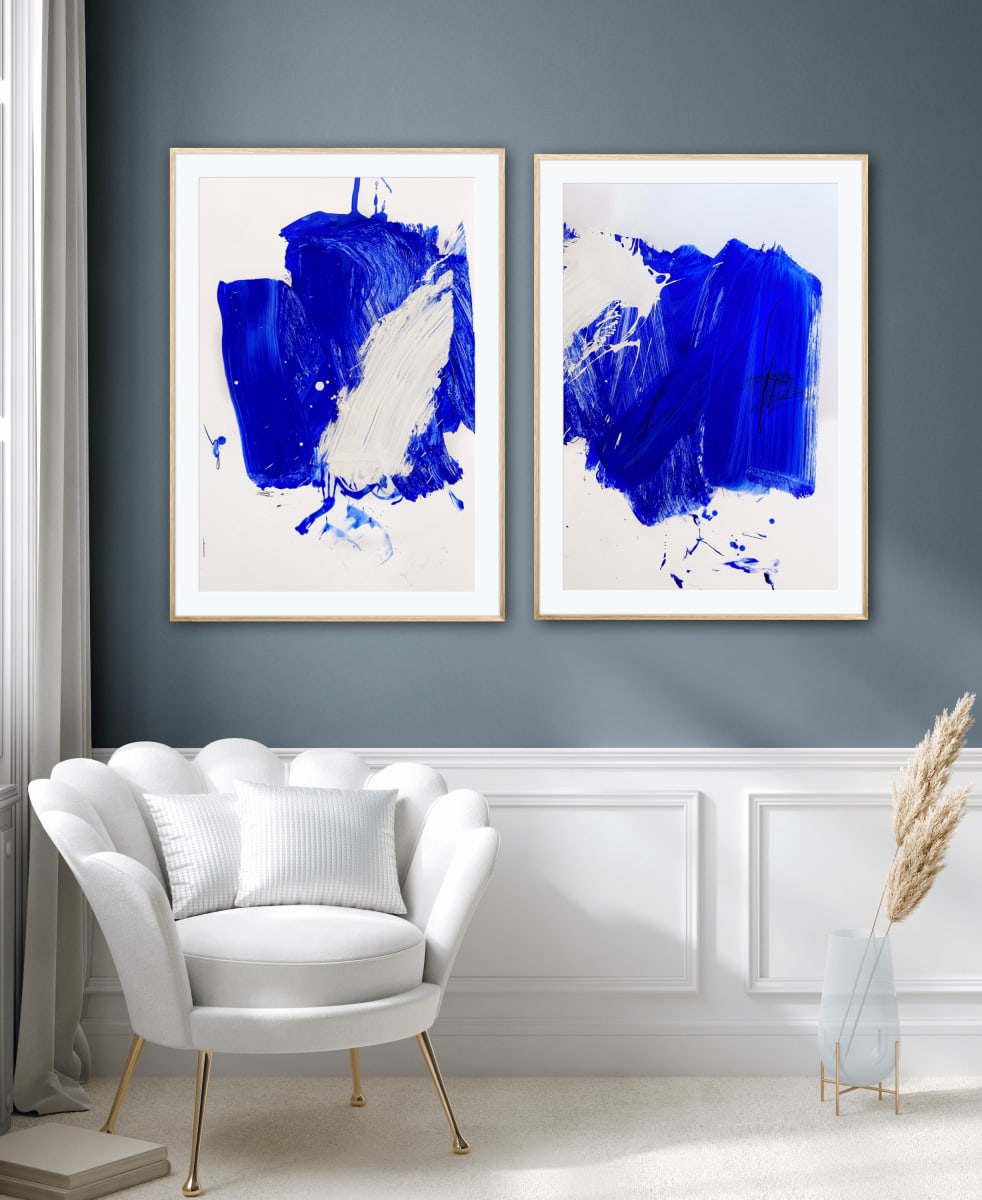 Azur seascapes, diptych by Manuela Karin Knaut 