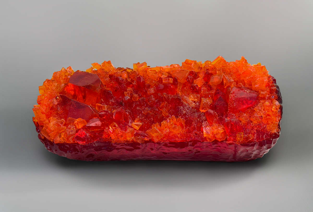 Tangerine Pleasures (Long Orange Sparkle Geode) by Carson Fox 