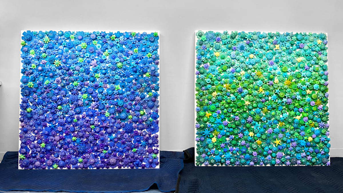 Blue Green Flowers for Boston Children's Hospital 