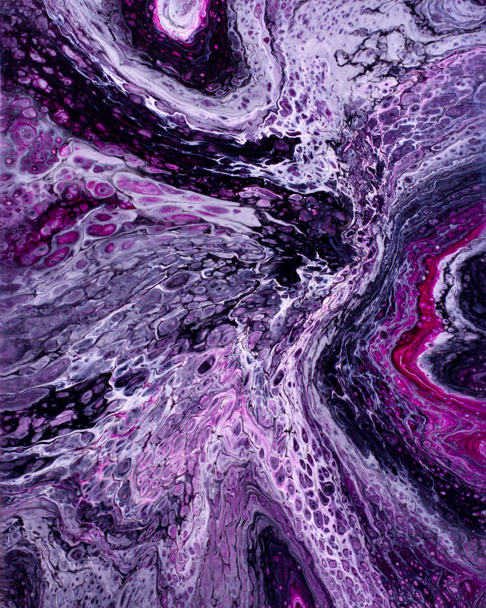 Gothic Pour with a Hint of Pink by Debbie Kappelhoff  Image: Gothic Pour with a Hint of Pink High Resolution