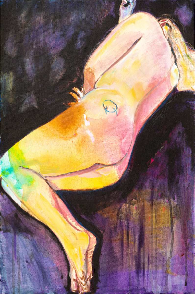 Bathroom floor selfie with estrogen patch by Éadaoin Glynn 