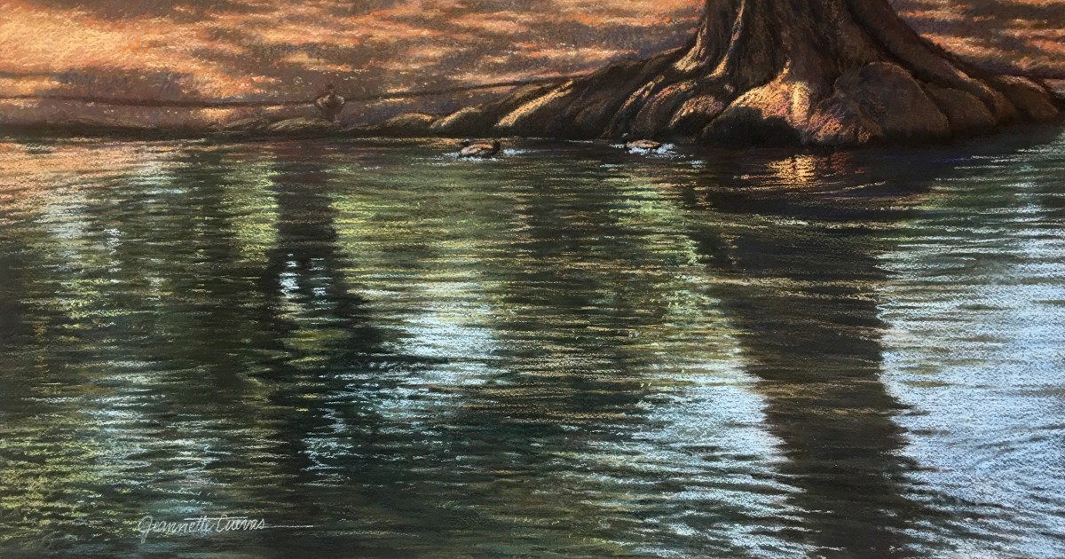 Lazy Reflections On The Comal by Jeannette Cuevas 