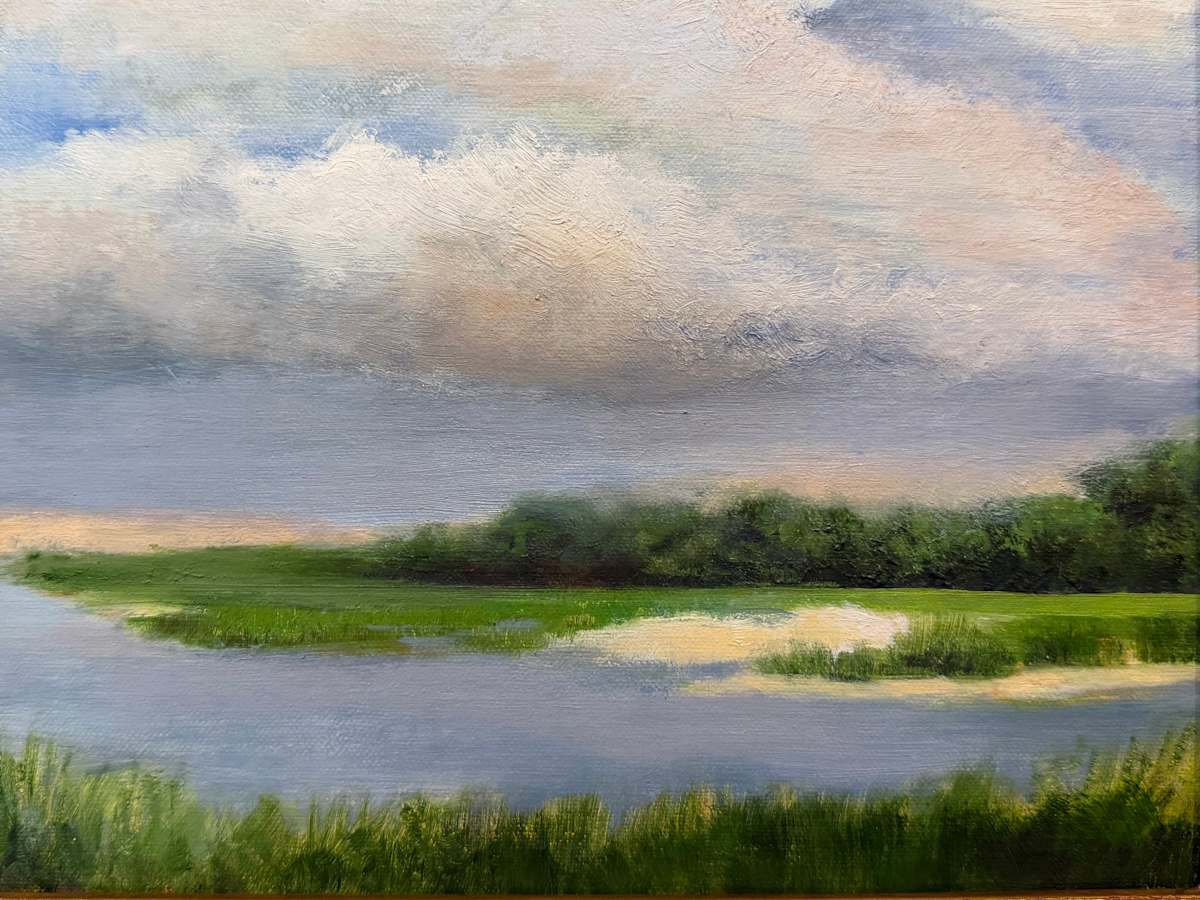 Rice Pond at Dusk by Nancy Dwight, Image 1.