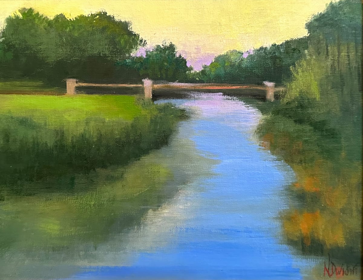 Sunlit RIver at Moreland by Nancy Dwight 