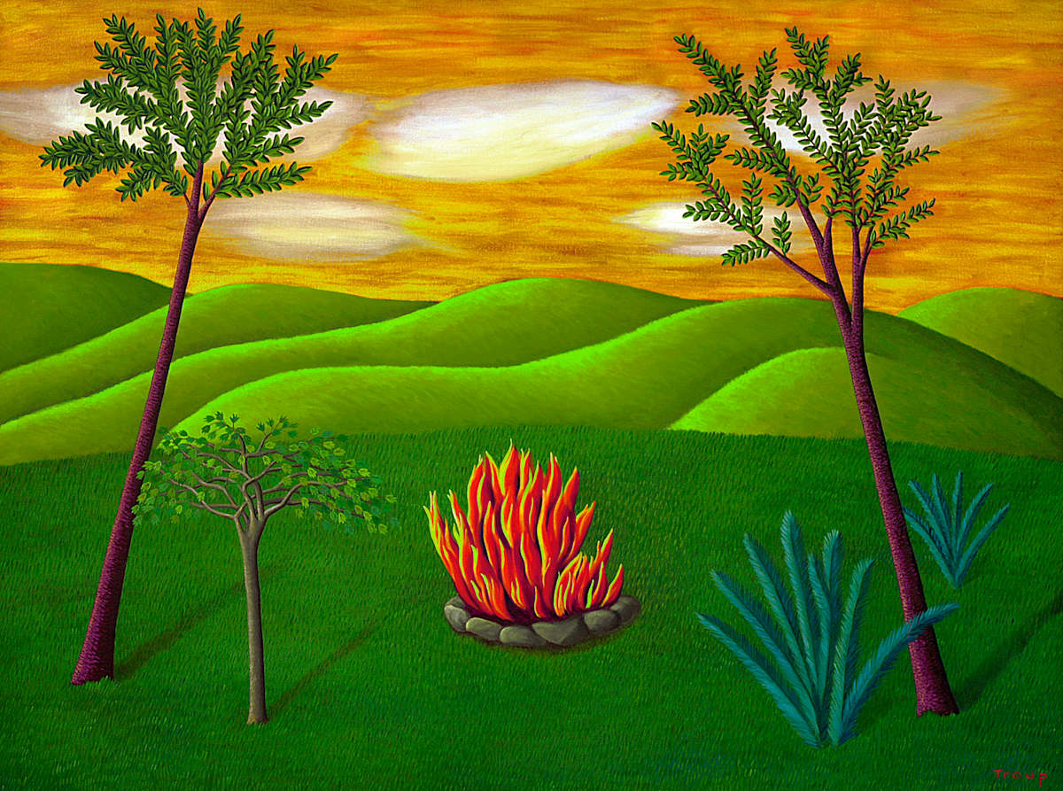 LANDSCAPE WITH FIRE by JANE TROUP, Image 1.