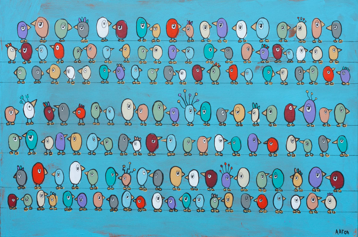 143 Birds, All Getting Along by Aaron Grayum 