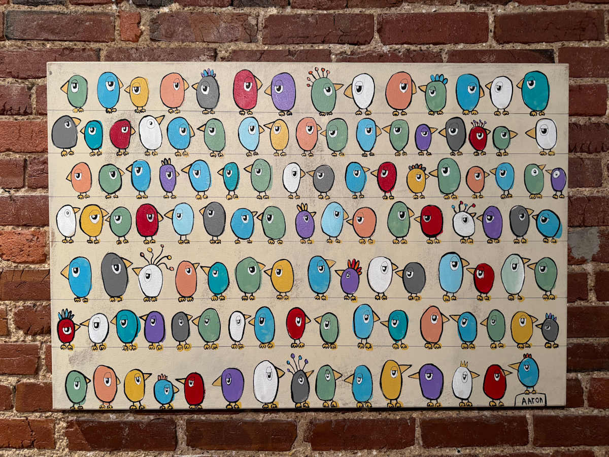 112 Birds, All Getting Along by Aaron Grayum 