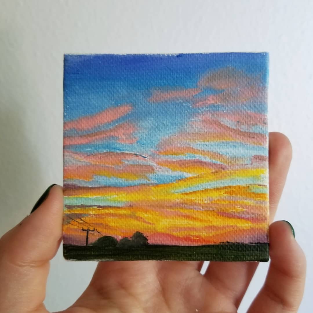 Sunset with Electric Lines by Elizabeth A. Zokaites 