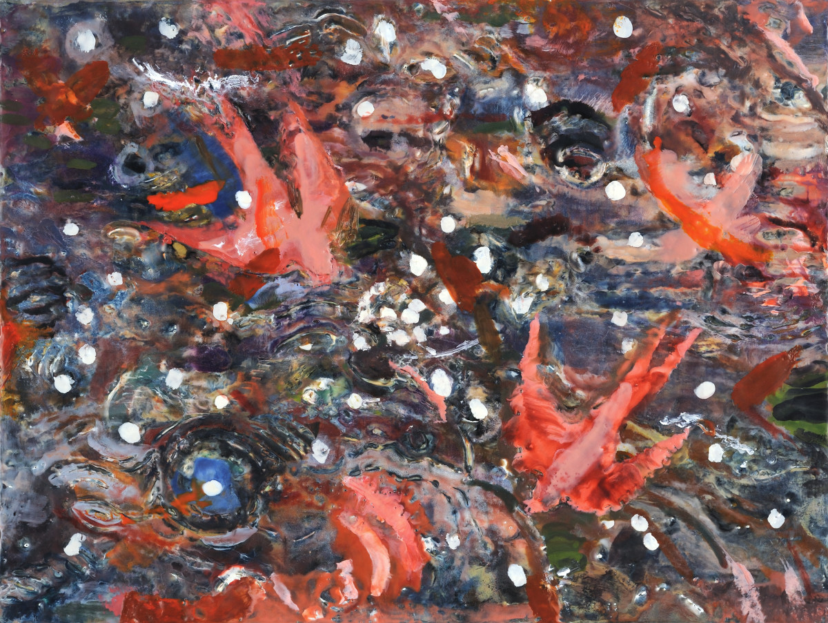 Red Swifts by Marilyn Banner 