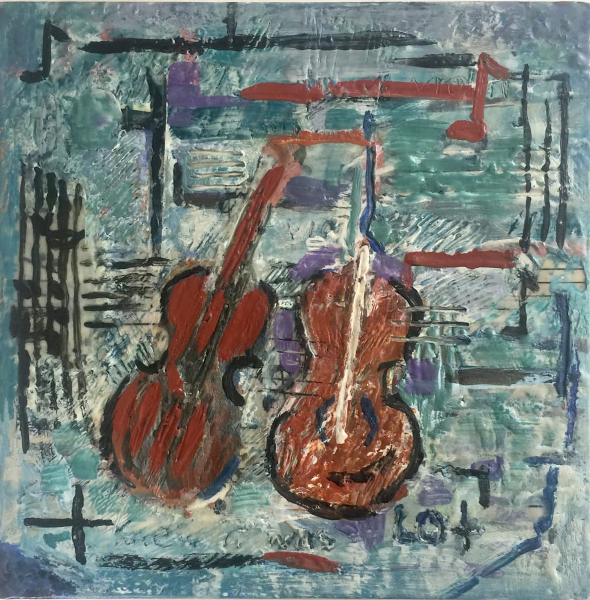 Two Violins by Marilyn Banner, Image 1.