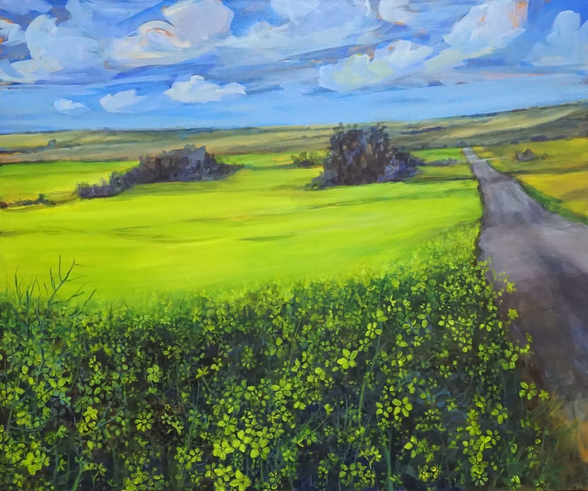 Canola Back Road by Diane Larouche Ellard 