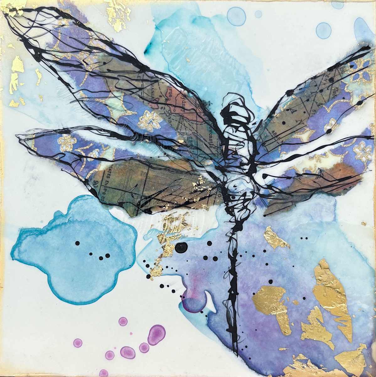 Dragonfly Purples by Diane Larouche Ellard 