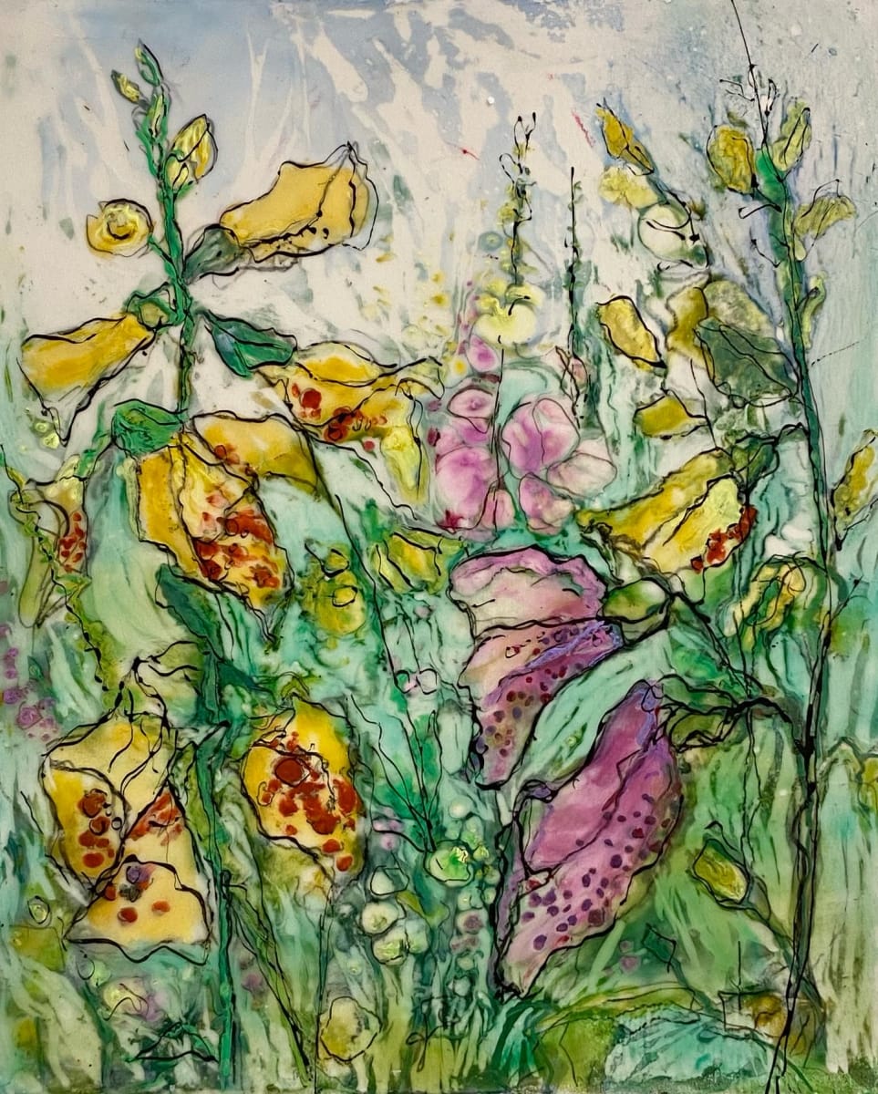 Fancy Foxgloves by Diane Larouche Ellard 