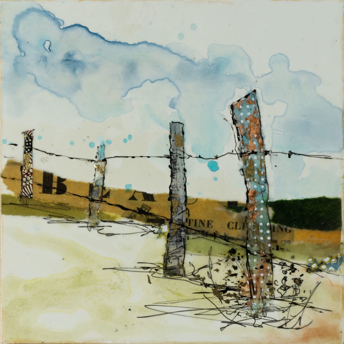 Polka Dot Fence by Diane Larouche Ellard 