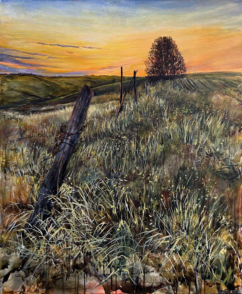 Sunset At The Coulee by Diane Larouche Ellard 
