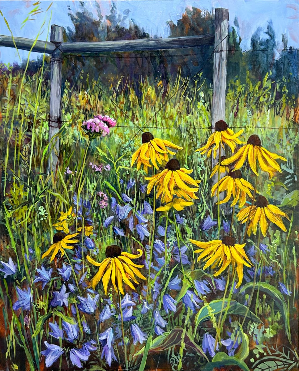 Susans in the Corner by Diane Larouche Ellard 