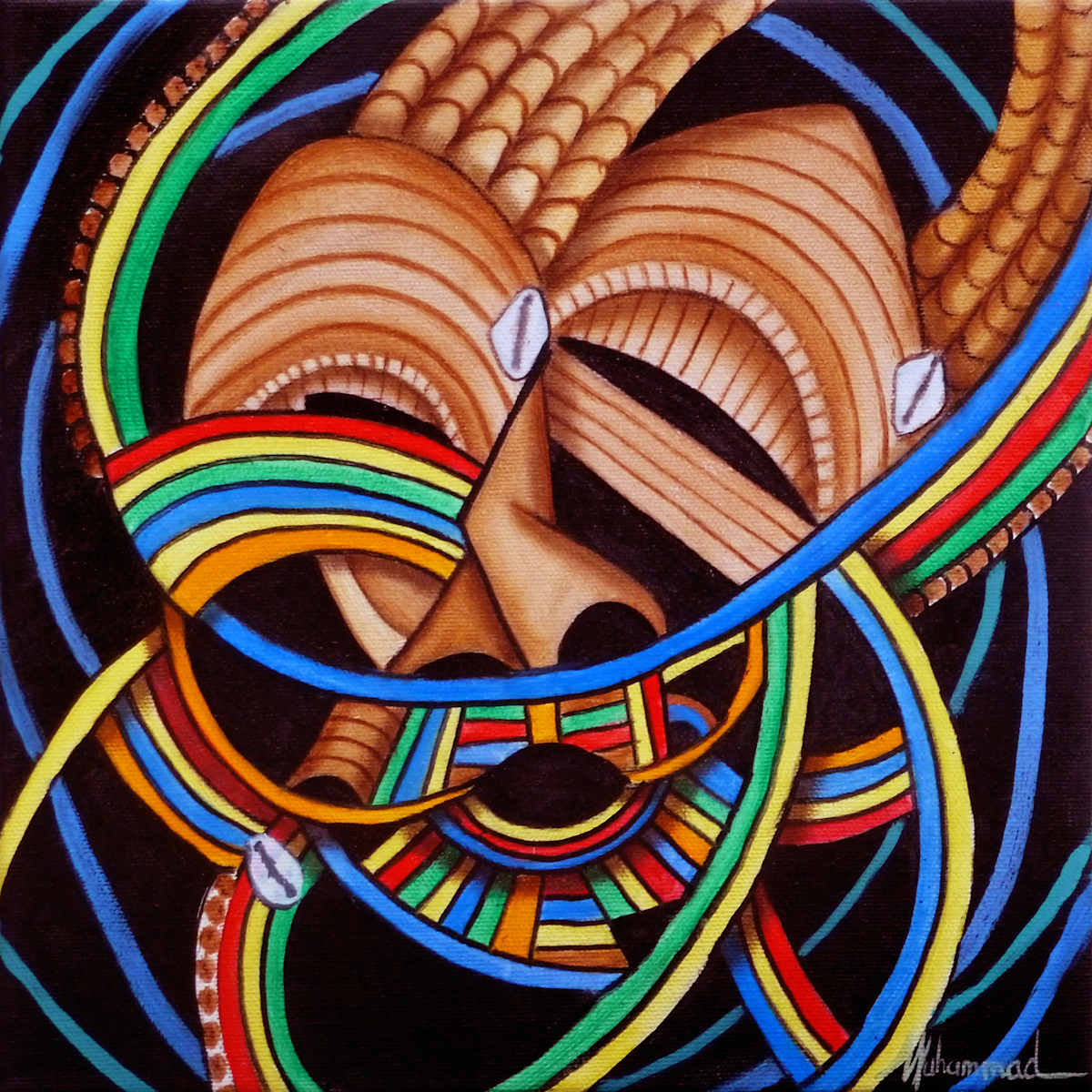 Maruvian Bakuba II Mask by Marcella Hayes Muhammad, Image 1.