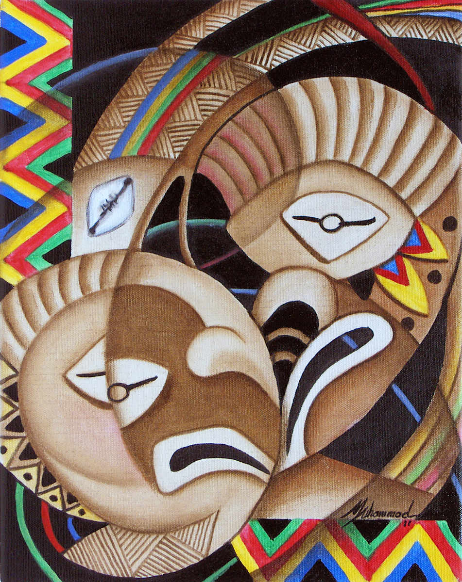 Maruvian Celebration Masks 1 by Marcella Hayes Muhammad, Image 1.
