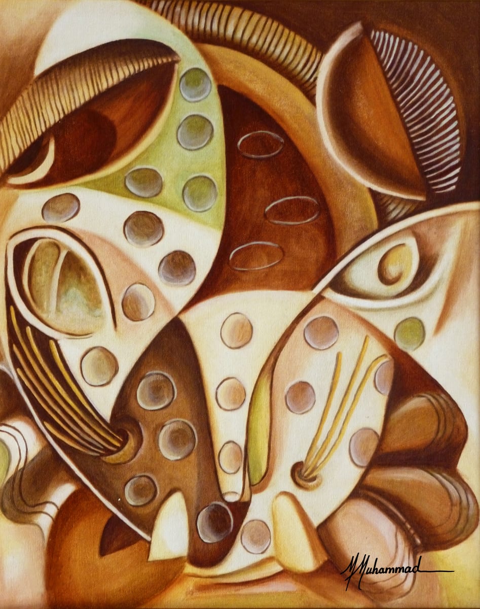 Maruvian Cheetah Mask by Marcella Hayes Muhammad  Image: Discover the captivating essence of strength and perseverance with this stunning abstract painting by Marcella Hayes Muhammad. Featuring a harmonious blend of brown and white shapes, this artwork creatively interprets an African mask through her unique abstract lens, symbolizing the cheetah—an emblem of power and resilience. Perfect for adding a touch of sophistication and cultural depth to any space, this piece invites contemplation and admiration, making it an essential addition to your art collection. Embrace the spirit of the wild and elevate your decor with this striking representation of artistic expression.