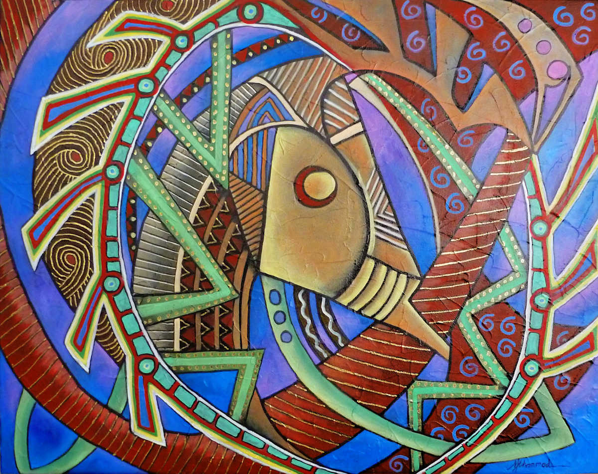 Maruvian Chi Wara Mask by Marcella Hayes Muhammad, Image 1.