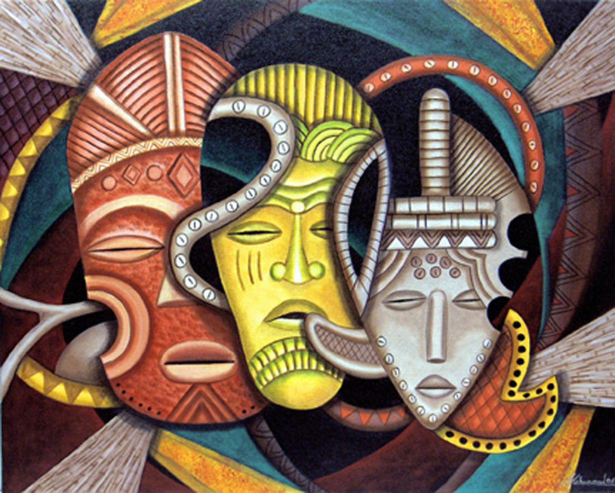 Maruvian Female Society Masks by Marcella Hayes Muhammad 