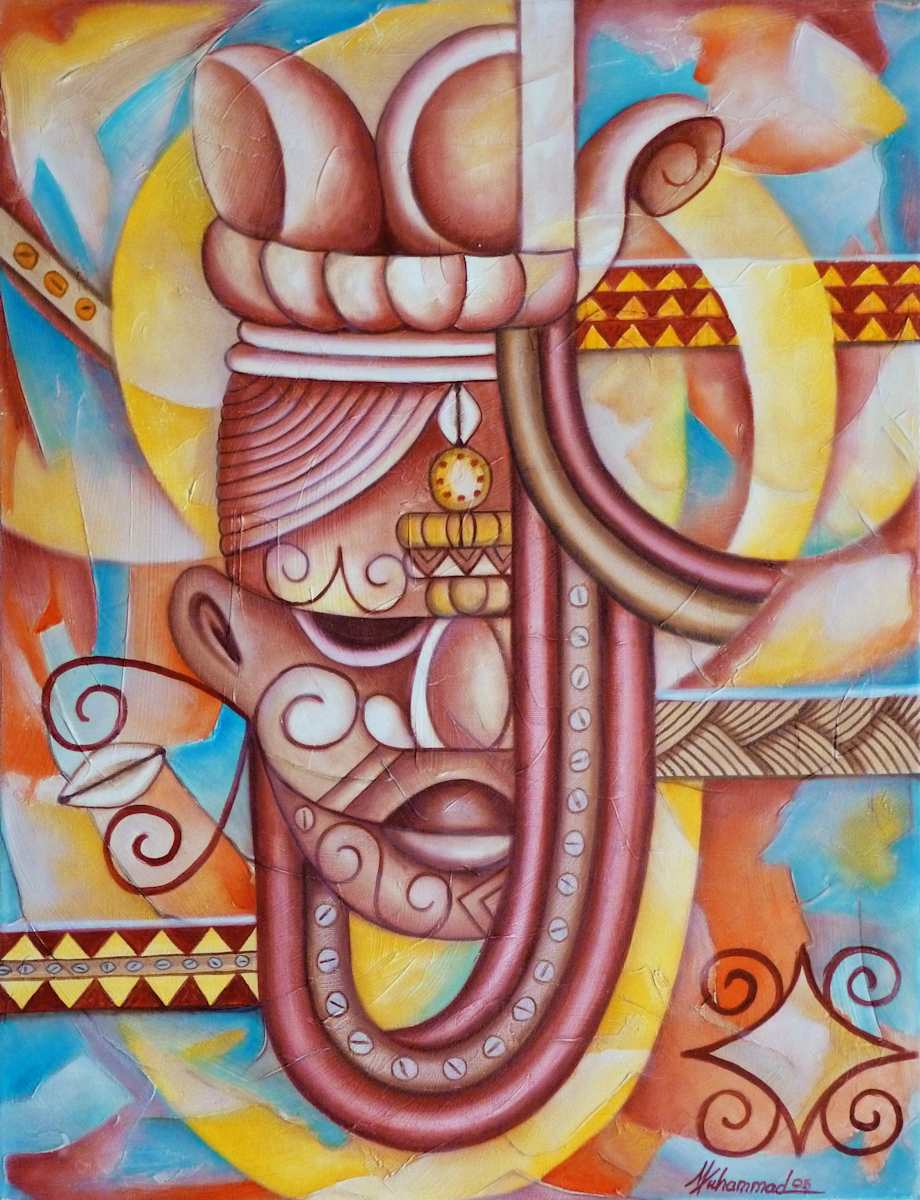 Maruvian Ibibio Mask by Marcella Hayes Muhammad, Image 1.