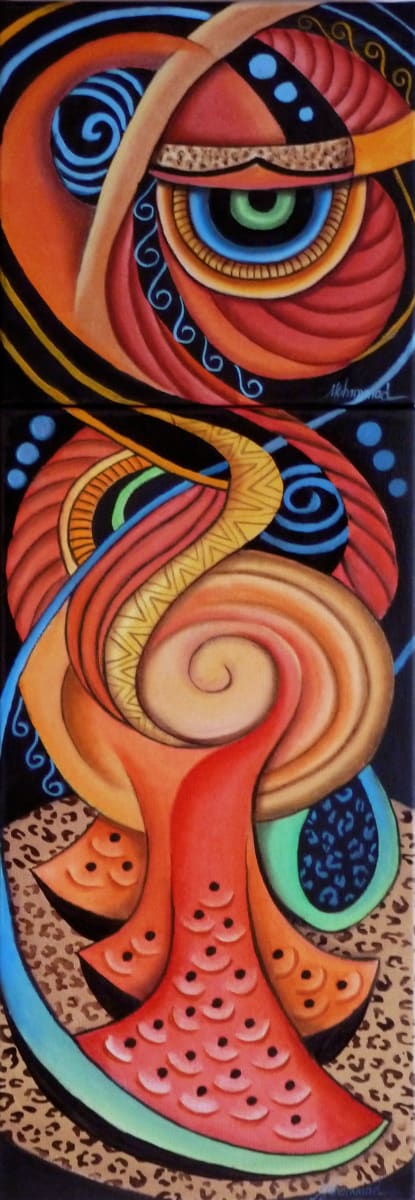 Maruvian Oceanic Mask Diptych 