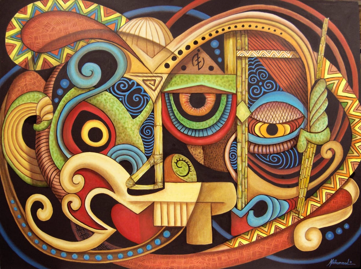 Maruvian Warrior Masks by Marcella Hayes Muhammad, Image 1.