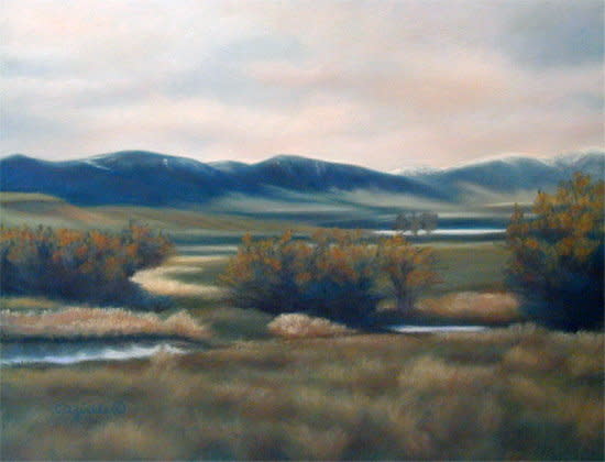 Fishing Stream by Ennis Lake by Carol Zirkle 