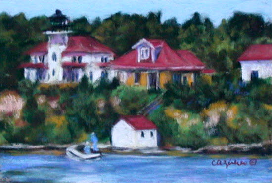 Landing on the Island (Lk Superior) by Carol Zirkle 