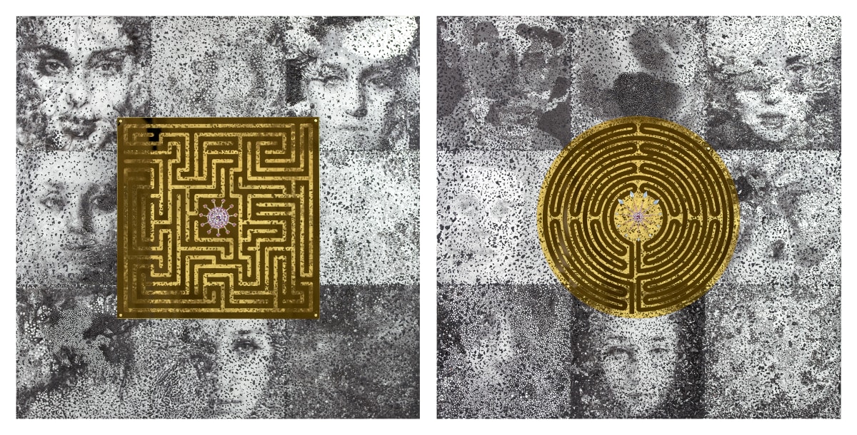 Maze versus Labyrinth  Image: Diptych: Maze versus Labyrinth