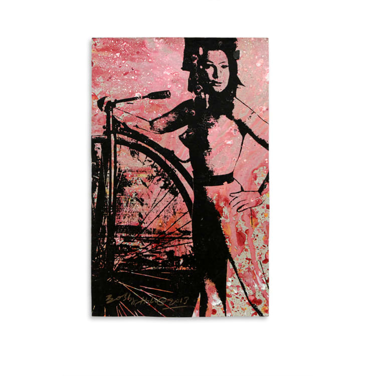 Playboy Girl with Bike - Set of 15 by Bobby Hill 