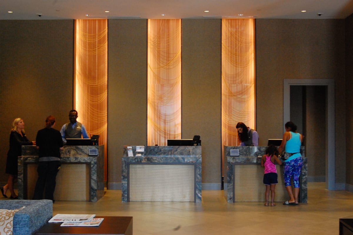 Swags, Embassy Suites Notre Dame by Beth Kamhi  Image: Swags in Embassy Suite Lobby, Notre Dame, IN 