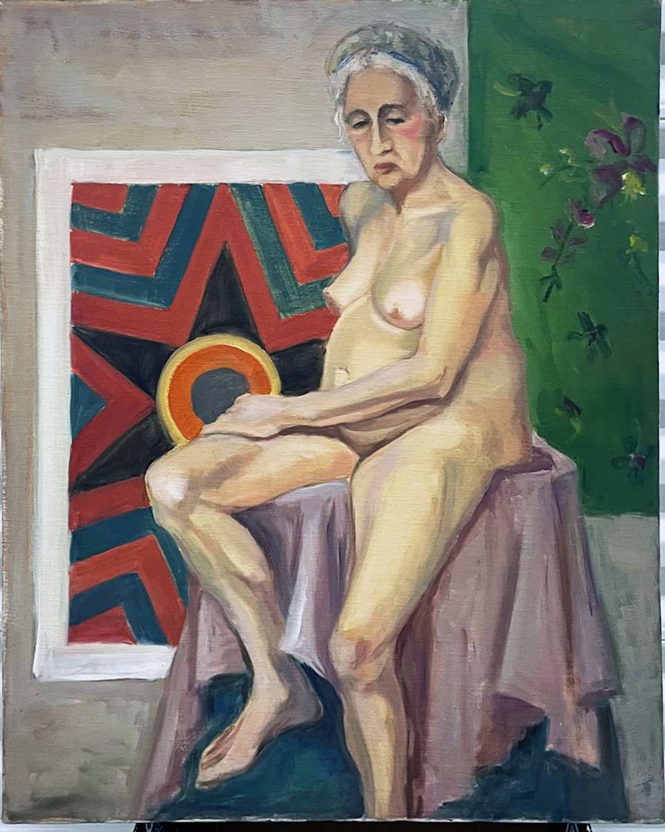 Elderly Nude with Big Star by Pat Ralph 