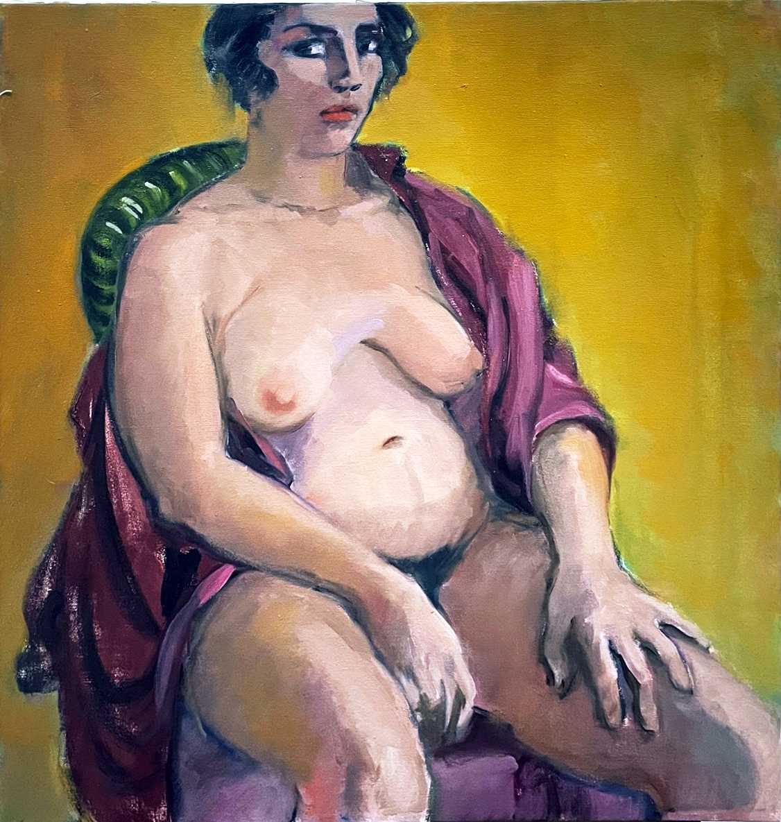 Nude on Green Chair by Pat Ralph, Image 1.