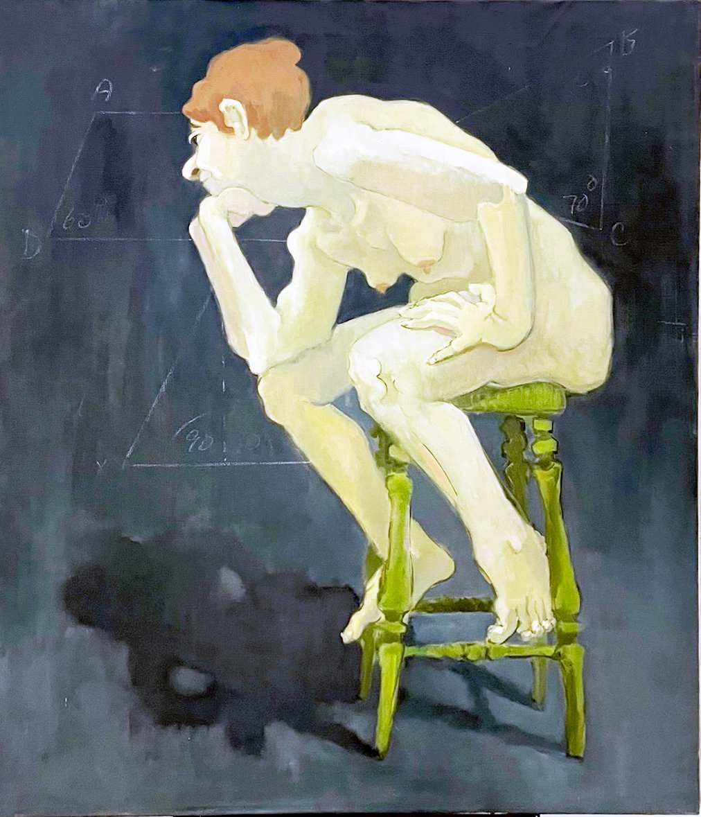 Nude on Green Stool by Pat Ralph, Image 1.