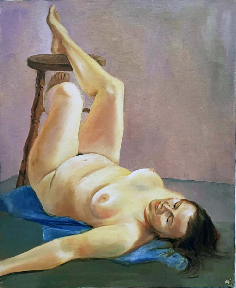 Nude with Feet on Stool by Pat Ralph, Image 1.