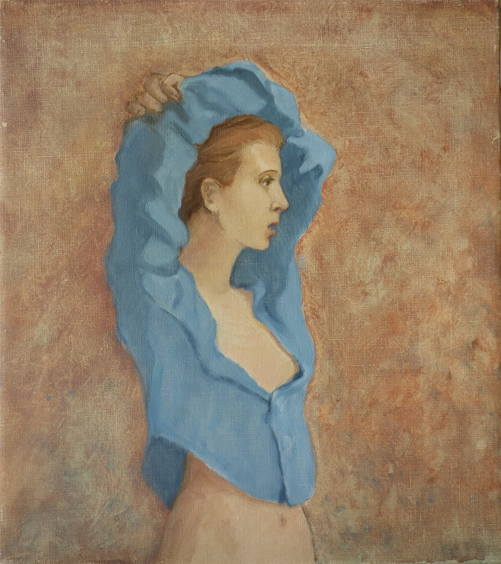 Untitled #278  (Woman in Blue) by Pat Ralph 