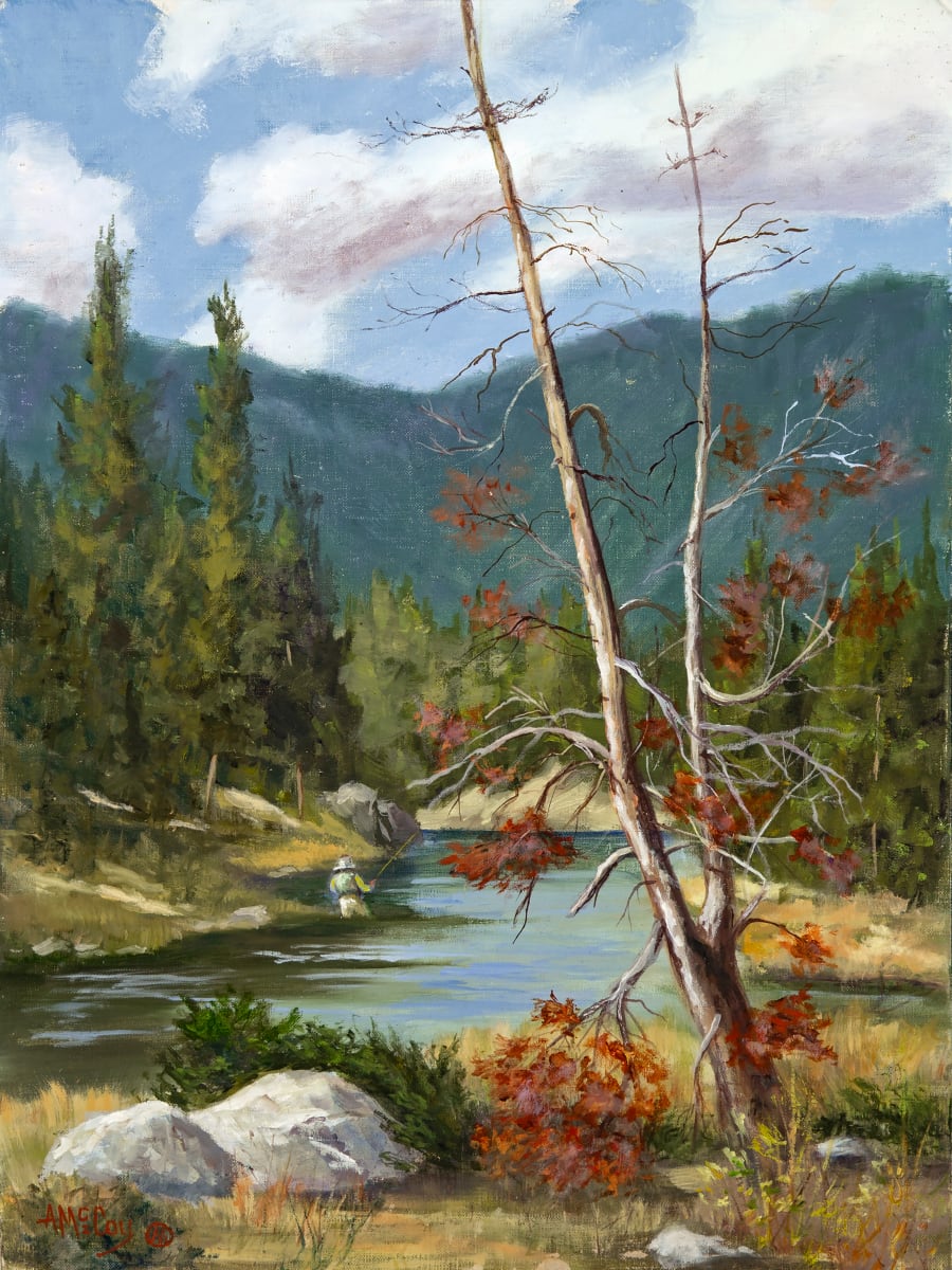 Above the Firehole Falls by Annie McCoy 