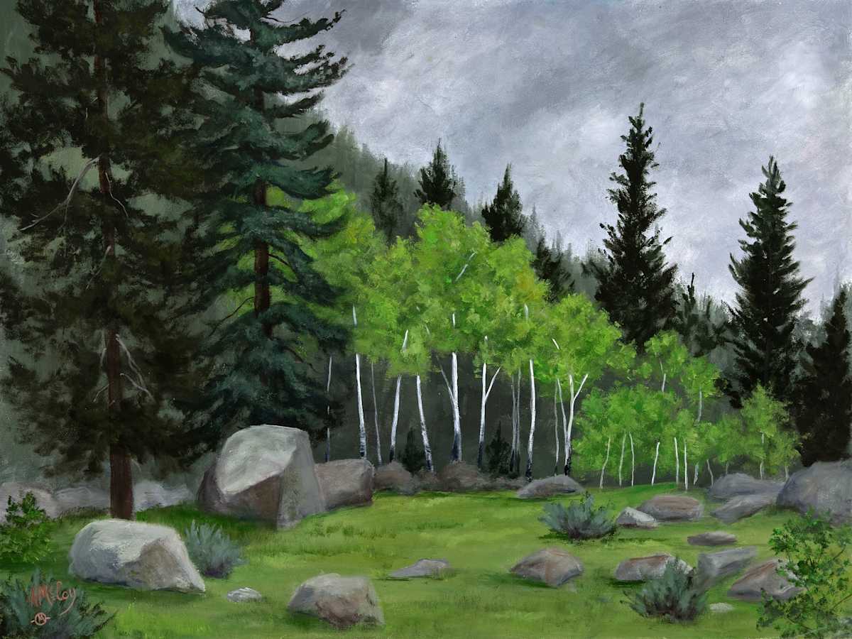 Spring Aspens, Taylor River by Annie McCoy, Image 1.