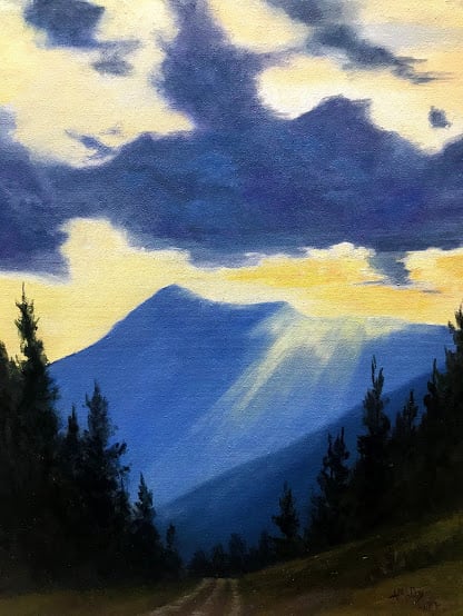 Sunset over Electric Peak by Annie McCoy 