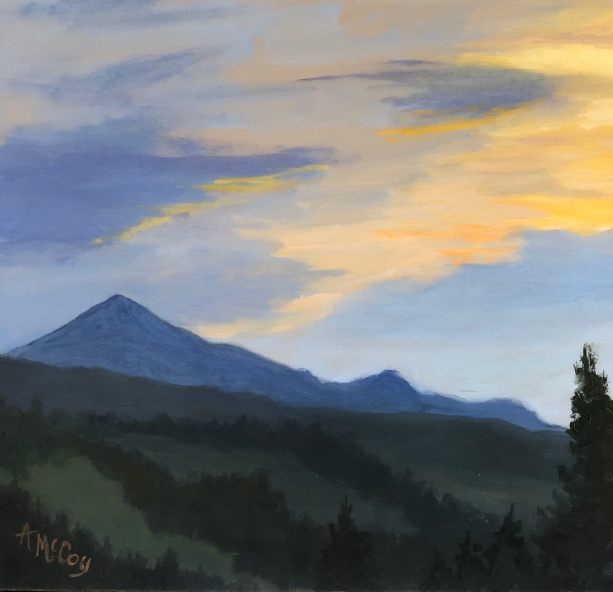 Sunset Over Lone Peak by Annie McCoy 